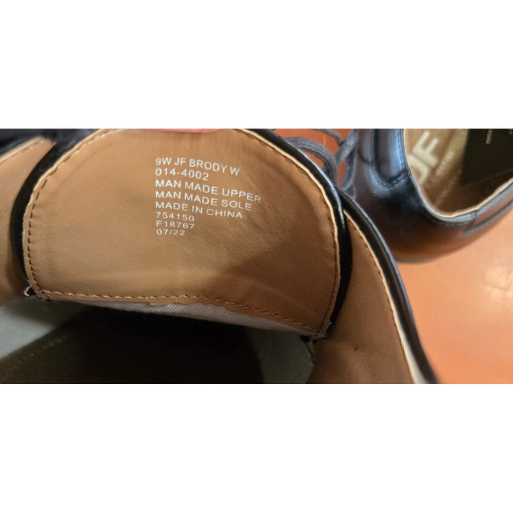 J Ferrar Mens Black Leather Lace Up Oxford Dress Shoes Memory Foam Size 9 Wide - Picture 8 of 8